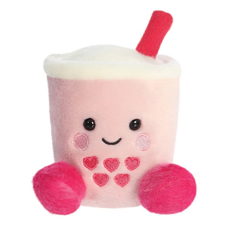 Produktbild: Aurora 77223 - Palm Pals Tangy Heart Boba, Bubbletea, Pl&uuml;schfigur, 13 cm