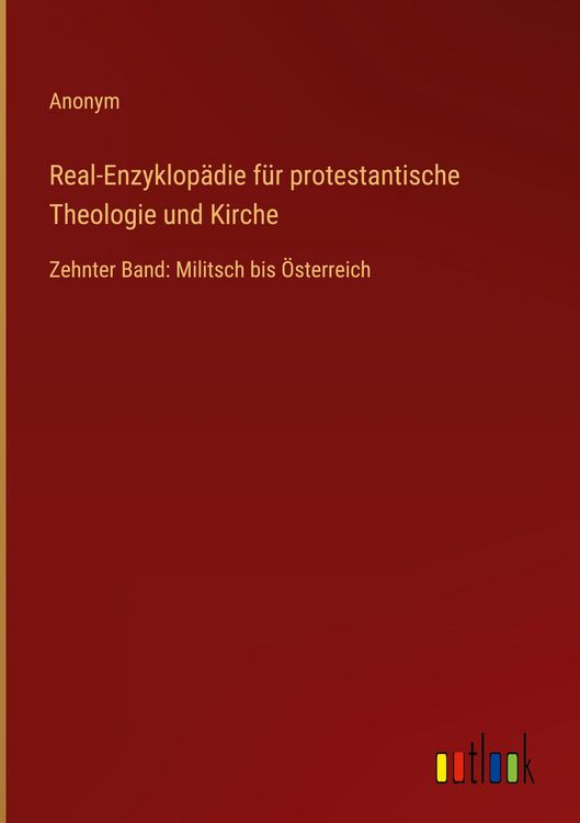 Produktbild: Real-Enzyklop&auml;die f&uuml;r protestantische Theologie und Kirche