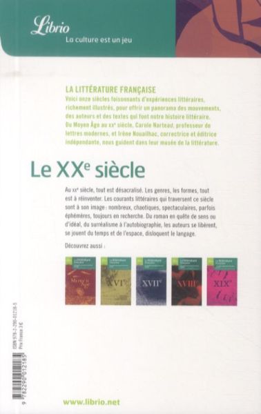 Produktbild: La litt&eacute;rature fran&ccedil;aise: les grands mouvements litt&eacute;raires du XXe s.