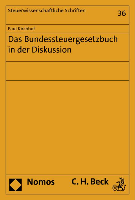 Produktbild: Das Bundessteuergesetzbuch in der Diskussion