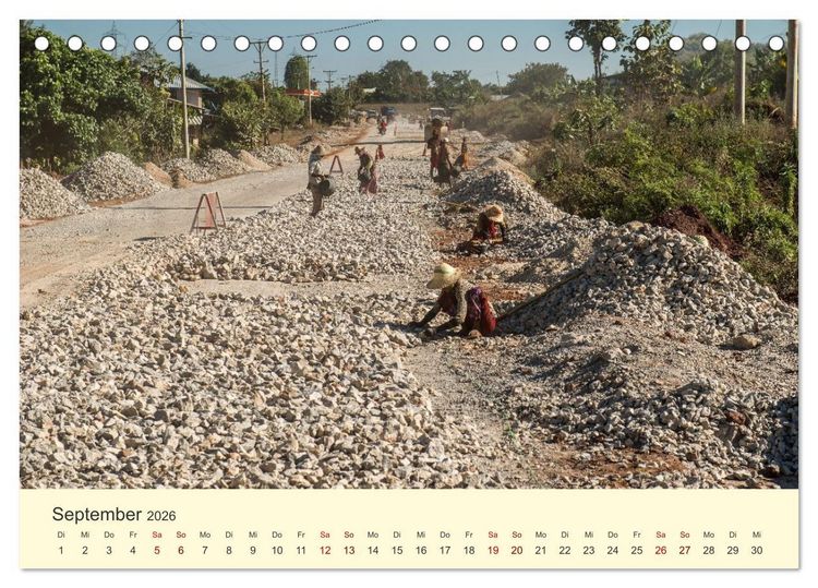 Produktbild: Leben in Myanmar (Tischkalender 2026 DIN A5 quer), CALVENDO Monatskalender