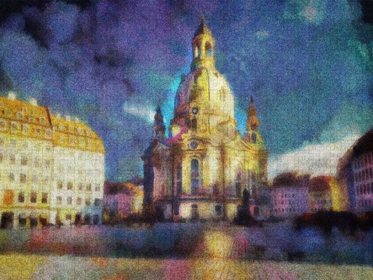 Produktbild: CALVENDO Puzzle Frauenkirche in Dresden, Deutschland | 1000 Teile Lege-Gr&ouml;&szlig;e 64x48cm Foto-Puzzle f&uuml;r gl&uuml;ckliche Stunden