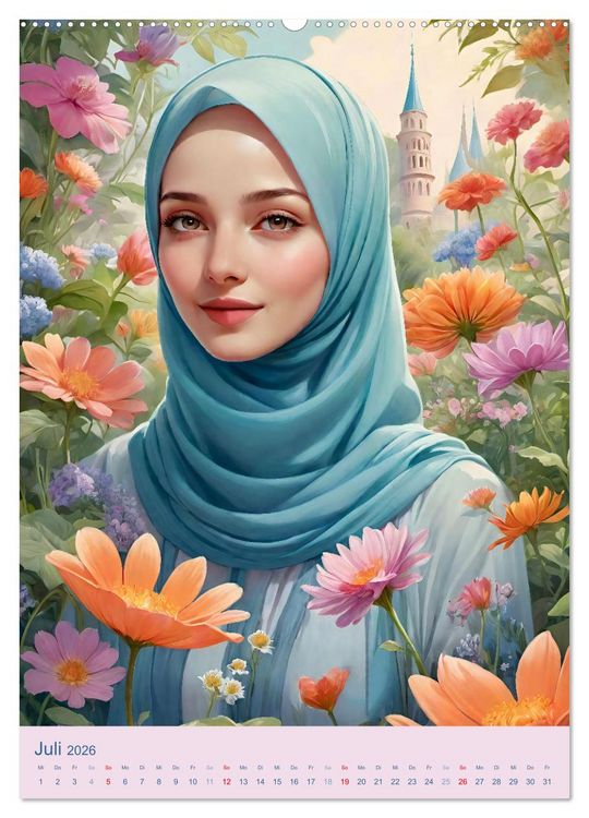 Produktbild: Stolze Muslima (Wandkalender 2026 DIN A2 hoch), CALVENDO Monatskalender