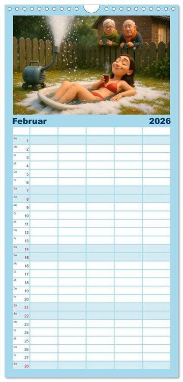 Produktbild: Familienplaner 2026 - K&auml;lteanbeter mit 5 Spalten (Wandkalender, 21 x 45 cm) CALVENDO