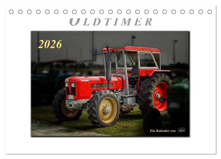 Produktbild: Oldtimer - Trecker Liebe (Tischkalender 2026 DIN A5 quer), CALVENDO Monatskalender