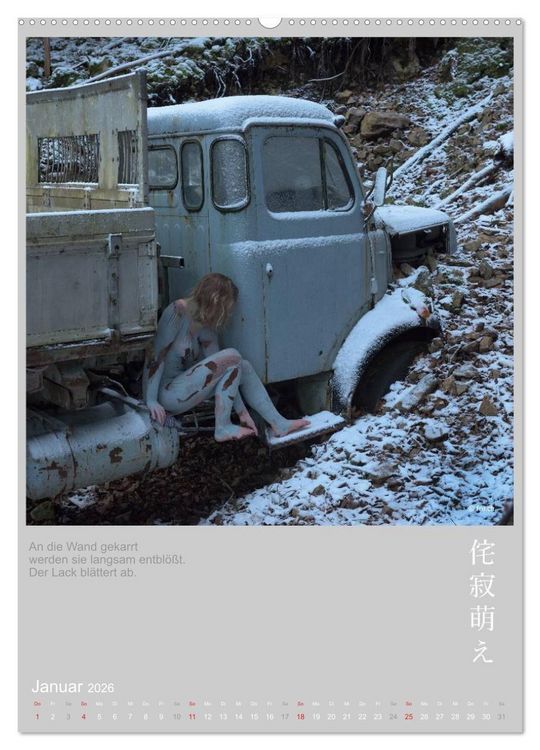 Produktbild: wabi sabi moe - hinrei&szlig;end vergammelt erotisch - Akt/Bodypainting (hochwertiger Premium Wandkalender 2026 DIN A2 hoch), Kunstdruck in Hochglanz
