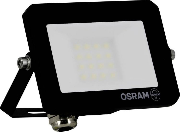 Produktbild: OSRAM HOMELIGHTING FLOODLIGHT LUX 10W 865 BLACK 4099854489402 LED-Flutlichtstrahler 10.00 W Leuchtfarben: Tageslichtwei&szlig;