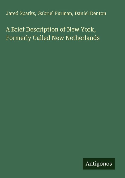 Produktbild: A Brief Description of New York, Formerly Called New Netherlands