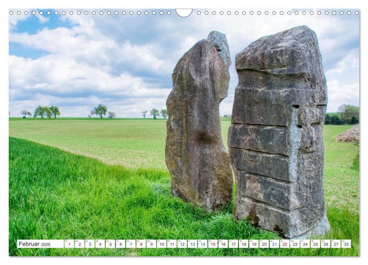 Produktbild: Steine an der Grenze - Wanderbare Kunst (Wandkalender 2026 DIN A3 quer), CALVENDO Monatskalender