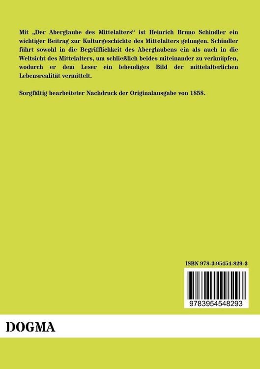 Produktbild: Der Aberglaube des Mittelalters