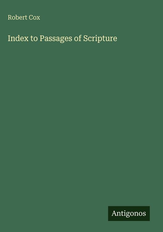 Produktbild: Index to Passages of Scripture