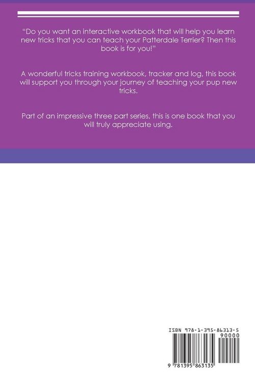 Produktbild: Patterdale Terrier Tricks Training Patterdale Terrier Tricks & Games Training Tracker & Workbook. Includes