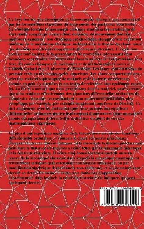 Produktbild: M&eacute;canique classique et chaos