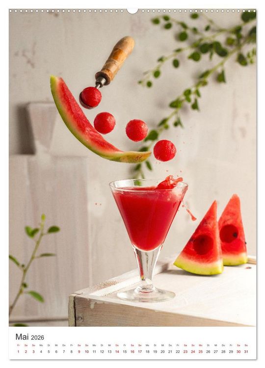 Produktbild: Kreative Drinks - erfrischend, schokoladig und fruchtig. (Wandkalender 2026 DIN A2 hoch), CALVENDO Monatskalender
