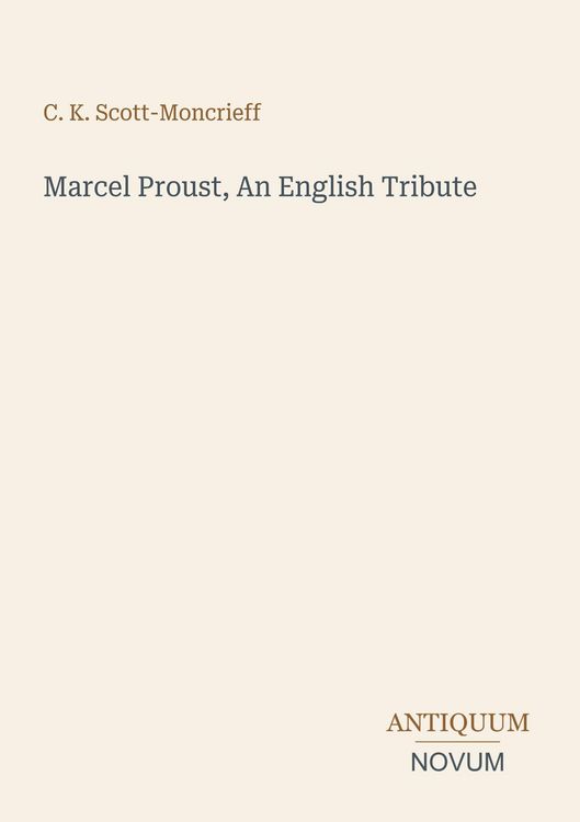 Produktbild: Marcel Proust, An English Tribute
