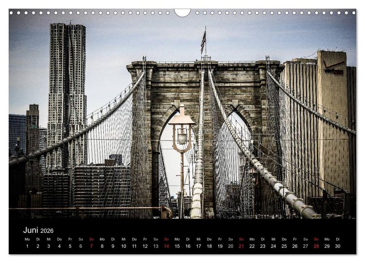 Produktbild: Brooklyn Bridge - New York City (Wandkalender 2026 DIN A3 quer), CALVENDO Monatskalender
