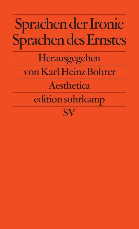 Produktbild: Sprachen der Ironie &ndash; Sprachen des Ernstes