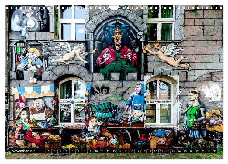 Produktbild: Street art D&uuml;sseldorf Michael Jaster (Wandkalender 2026 DIN A3 quer), CALVENDO Monatskalender