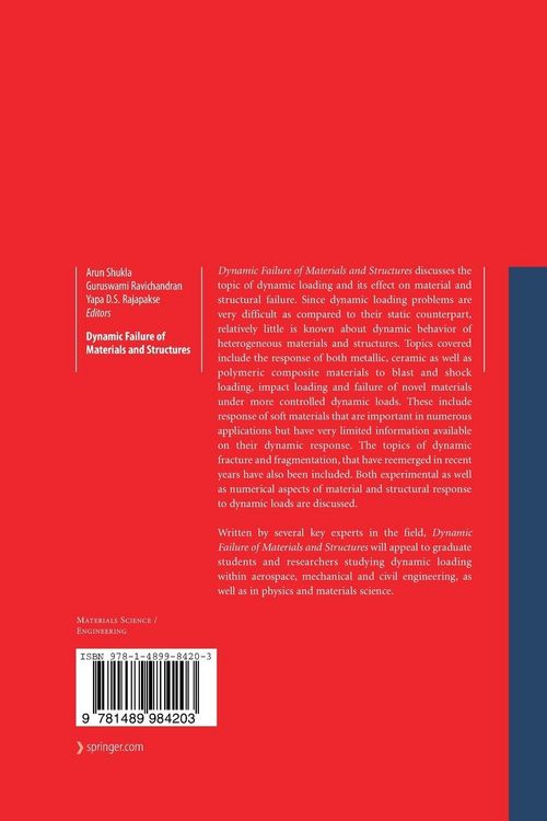 Produktbild: Dynamic Failure of Materials and Structures