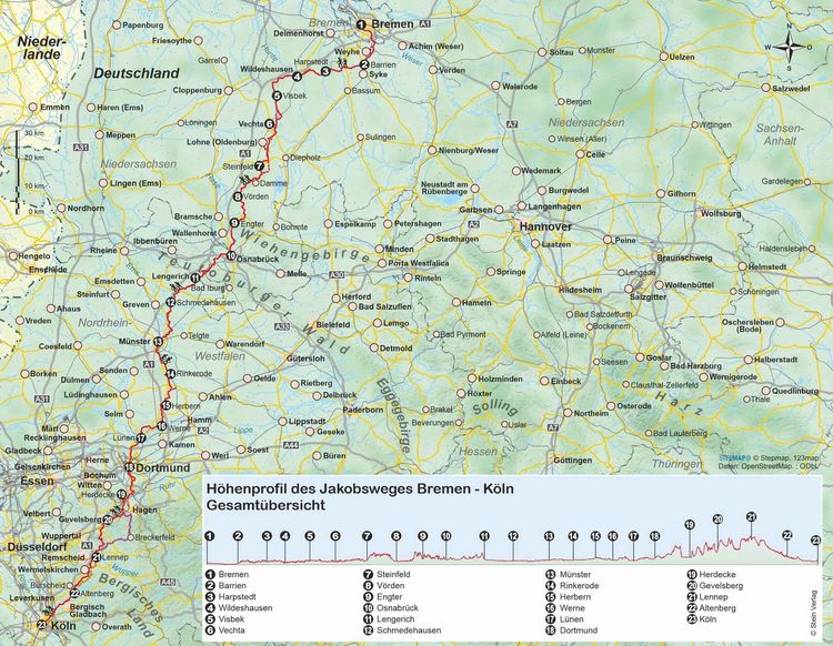 Produktbild: Jakobsweg Bremen - K&ouml;ln
