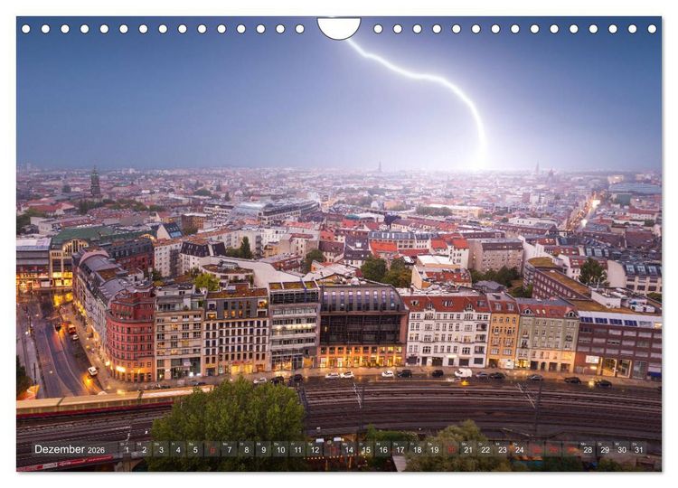 Produktbild: Berlin von oben (Wandkalender 2026 DIN A4 quer), CALVENDO Monatskalender