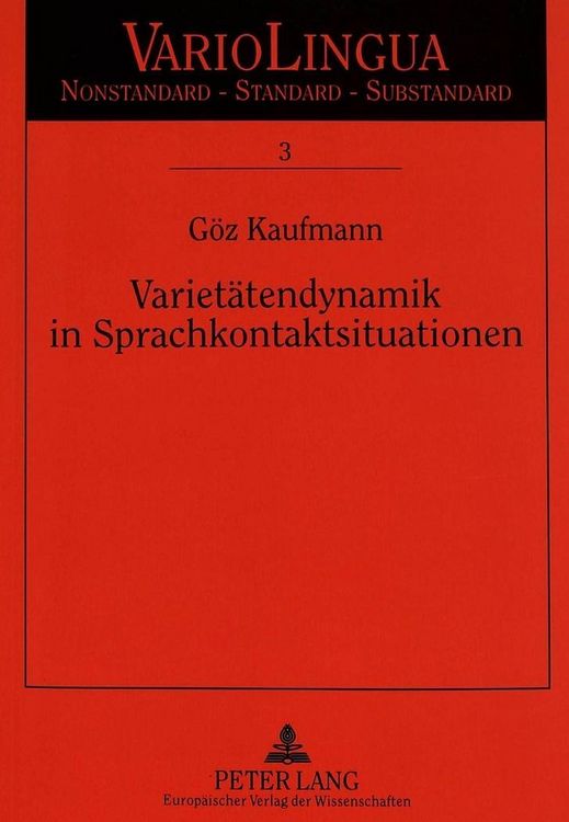 Produktbild: Variet&auml;tendynamik in Sprachkontaktsituationen