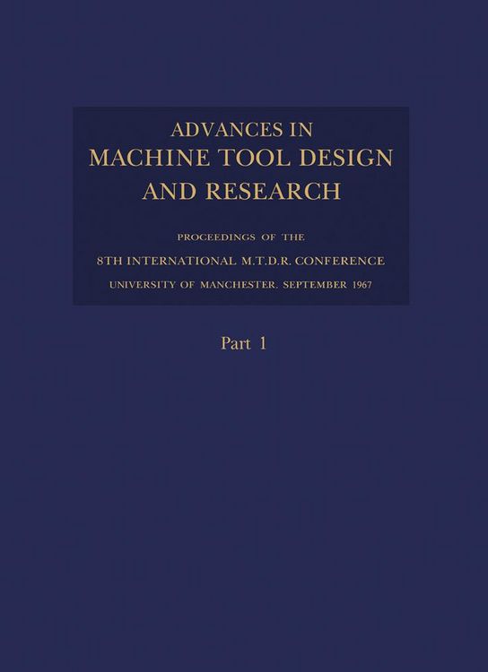 Produktbild: Advances in Machine Tool Design and Research 1967