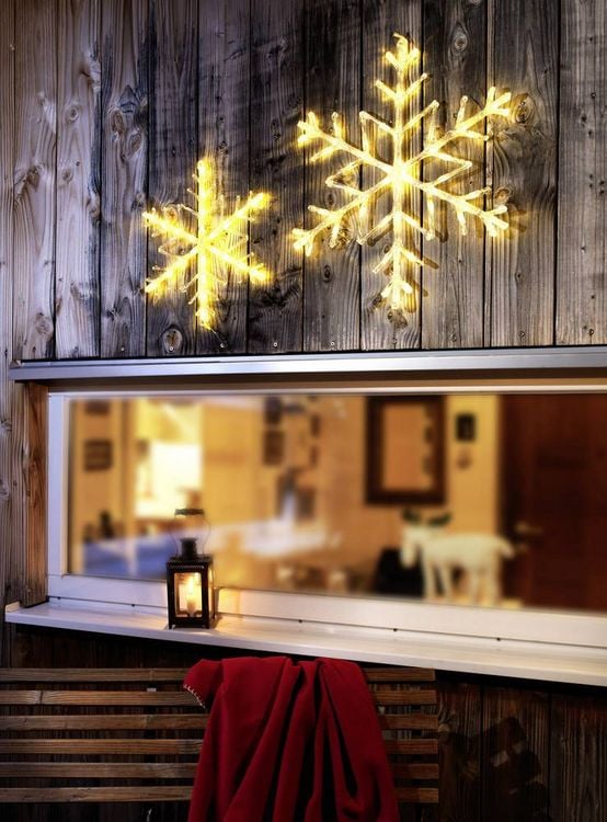 Produktbild: Konstsmide 4440-103 Acryl-Figur Schneeflocke Warmwei&szlig; LED Transparent