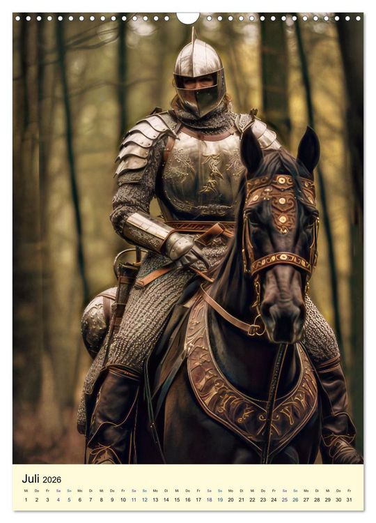 Produktbild: Drachen Ritter Burgen (Wandkalender 2026 DIN A3 hoch), CALVENDO Monatskalender