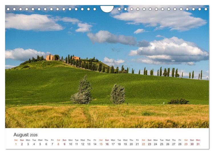 Produktbild: Tuscany A color palette (Wall Calendar 2026 DIN A4 landscape), CALVENDO 12 Month Wall Calendar