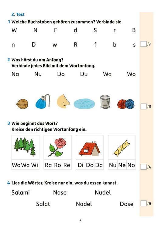 Produktbild: &Uuml;bungsheft mit Lesetests in Deutsch 1. Klasse