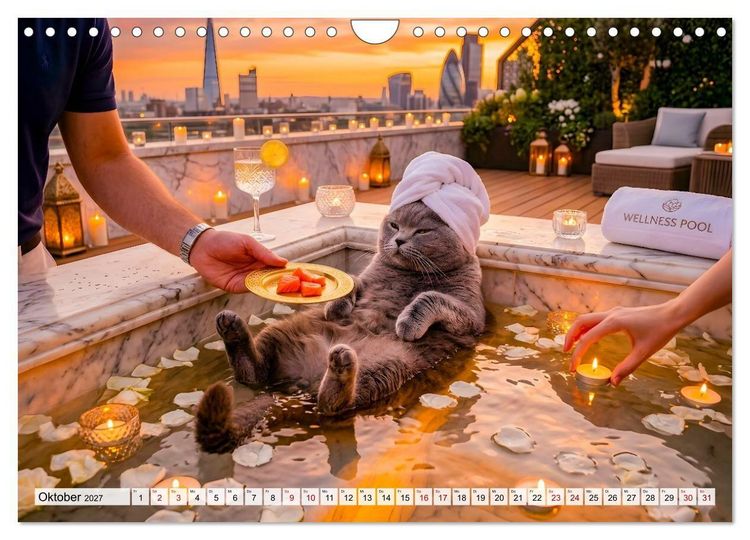Produktbild: Alles f&uuml;r die Katze - Herrschaft Deluxe mit Charme und Wellness (Wandkalender 2027 DIN A4 quer), CALVENDO Monatskalender