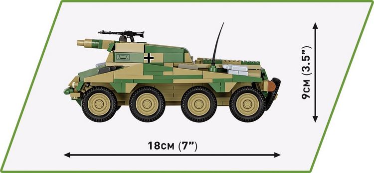 Produktbild: COBI Historical Collection 2288 - Sd. Kfz. 234/3 Stummel, WWII, Panzer, Bausatz, 1:35, 438 Bauteile