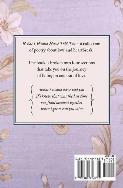 Produktbild: What I Would Have Told You - A Poetry Collection
