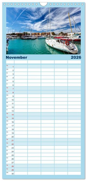 Produktbild: Familienplaner 2026 - Mallorca - Ahoi mit 5 Spalten (Wandkalender, 21 x 45 cm) CALVENDO