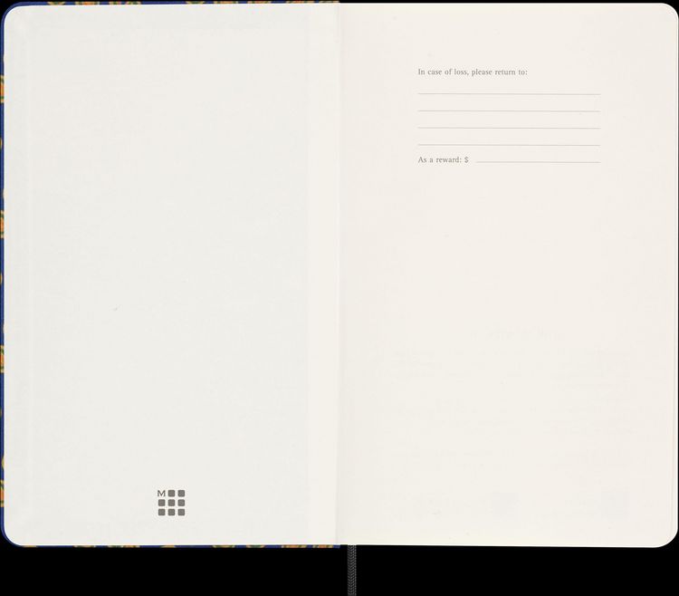 Produktbild: Moleskine Silk Kalender, undatiert, 12 Monate, w&ouml;chentlich, large/A5, fester Einband, blau