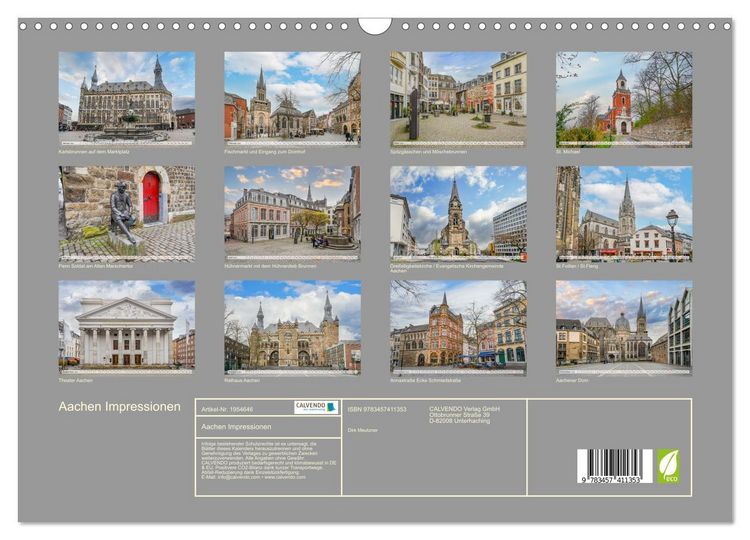 Produktbild: Aachen Impressionen (Wandkalender 2026 DIN A3 quer), CALVENDO Monatskalender
