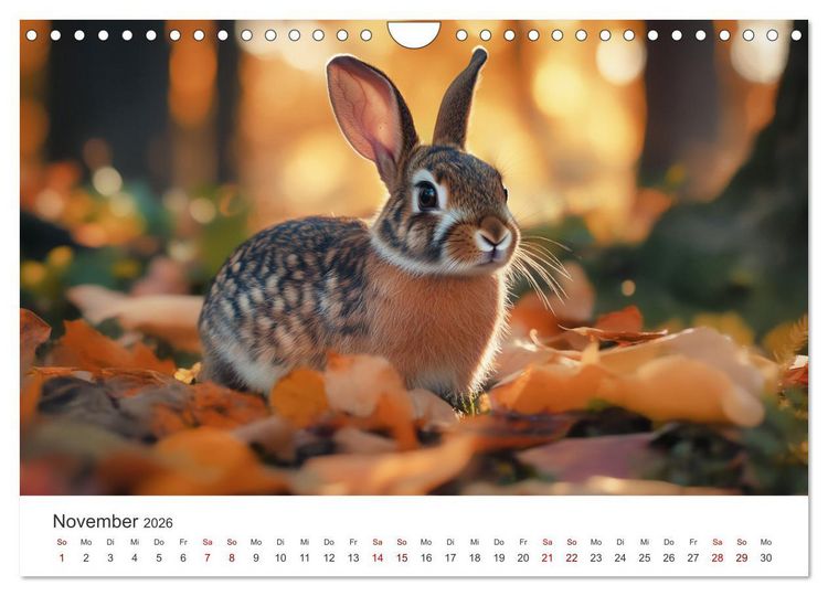 Produktbild: Fantastisch, flauschig, frech! - Ein Kaninchenkalender (Wandkalender 2026 DIN A4 quer), CALVENDO Monatskalender