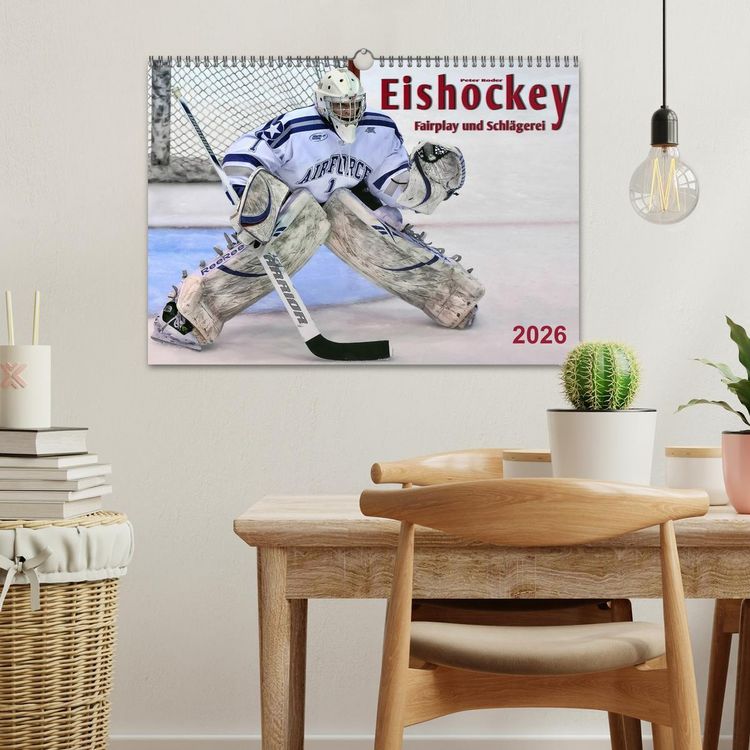 Produktbild: Eishockey - Fairplay und Schl&auml;gerei (Wandkalender 2026 DIN A3 quer), CALVENDO Monatskalender
