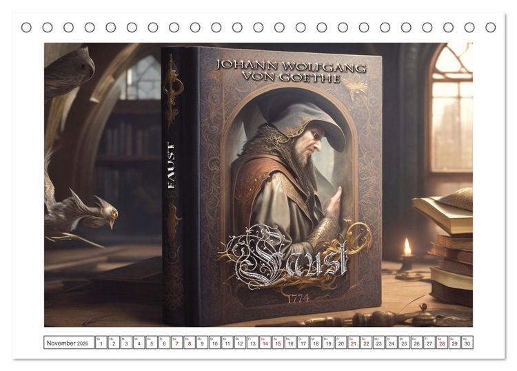 Produktbild: Coversch&auml;tze der Weltliteratur (Tischkalender 2026 DIN A5 quer), CALVENDO Monatskalender