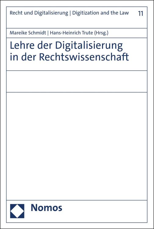 Produktbild: Lehre der Digitalisierung in der Rechtswissenschaft