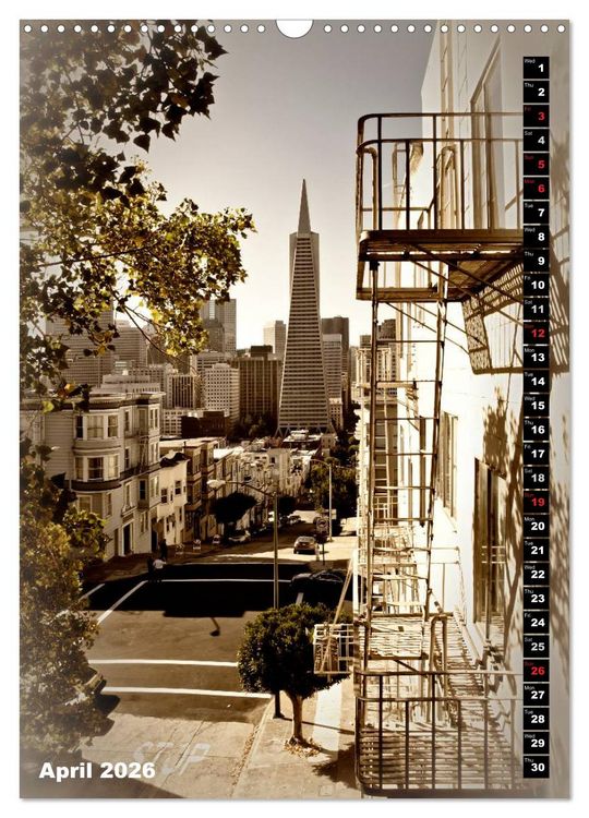 Produktbild: Lovely Town SAN FRANCISCO (Wall Calendar 2026 DIN A3 portrait), CALVENDO 12 Month Wall Calendar
