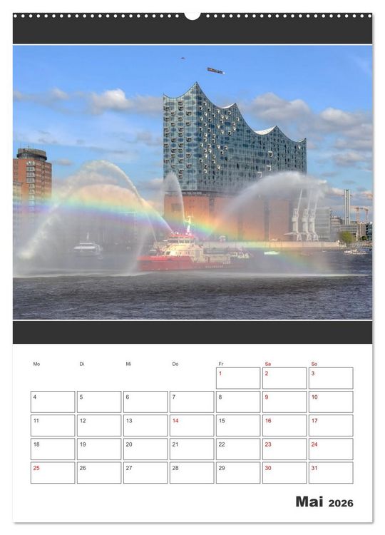 Produktbild: Wahrzeichen Elphi (Wandkalender 2026 DIN A2 hoch), CALVENDO Monatskalender