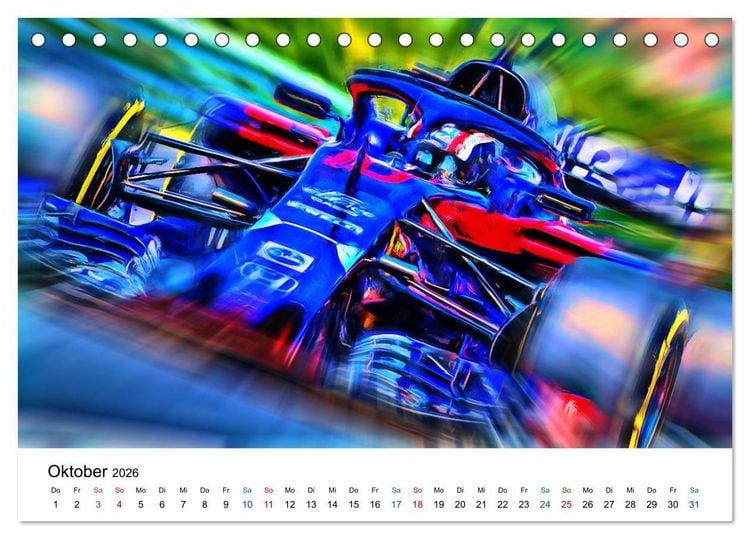 Produktbild: K&ouml;nigsklasse FORMEL 1 (Tischkalender 2026 DIN A5 quer), CALVENDO Monatskalender