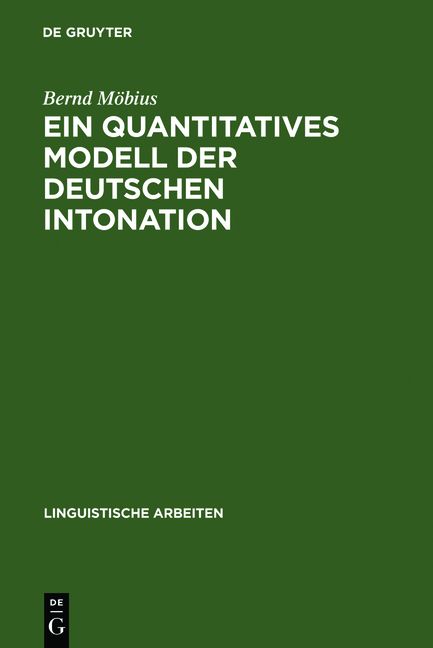 Produktbild: Ein quantitatives Modell der deutschen Intonation