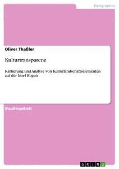 Produktbild: Kulturtransparenz