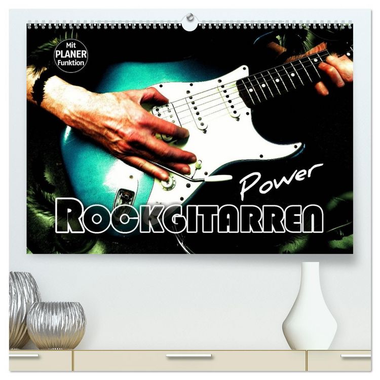 Produktbild: Rockgitarren Power (hochwertiger Premium Wandkalender 2026 DIN A2 quer), Kunstdruck in Hochglanz