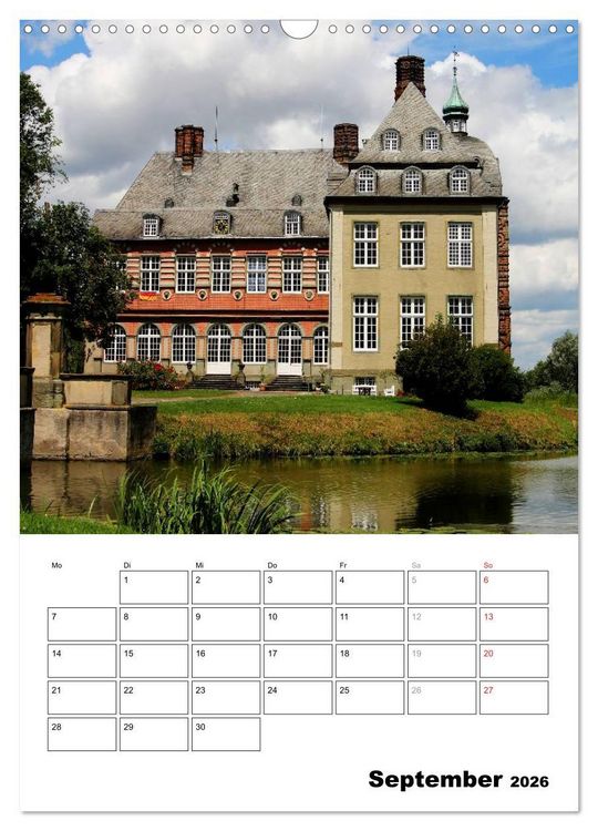 Produktbild: Eindrucksvolle Burgen, malerische Schl&ouml;sser im M&uuml;nsterland (Wandkalender 2026 DIN A3 hoch), CALVENDO Monatskalender