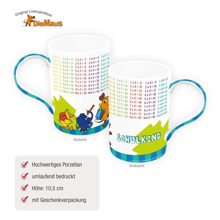 Produktbild: Tasse "Die Maus - 1x1"
