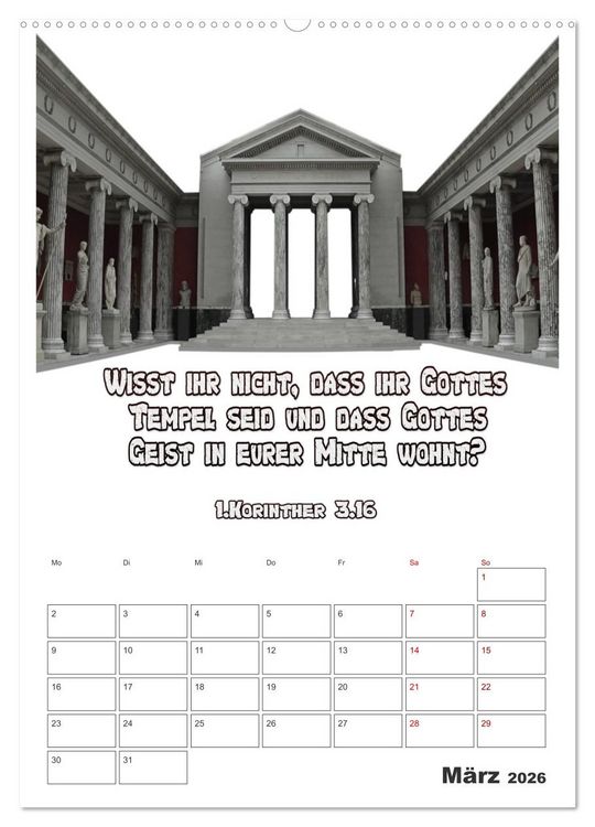 Produktbild: drei.sechzehn - Der Jesus Kalender (hochwertiger Premium Wandkalender 2026 DIN A2 hoch), Kunstdruck in Hochglanz